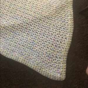 Handmade crochet baby blanket.